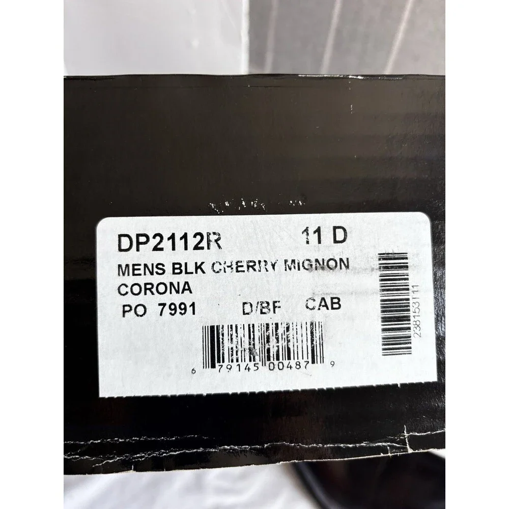 Dan Post Western Boots Men’s Black Cherry Mignon Corona Size 11 D NEW in Box